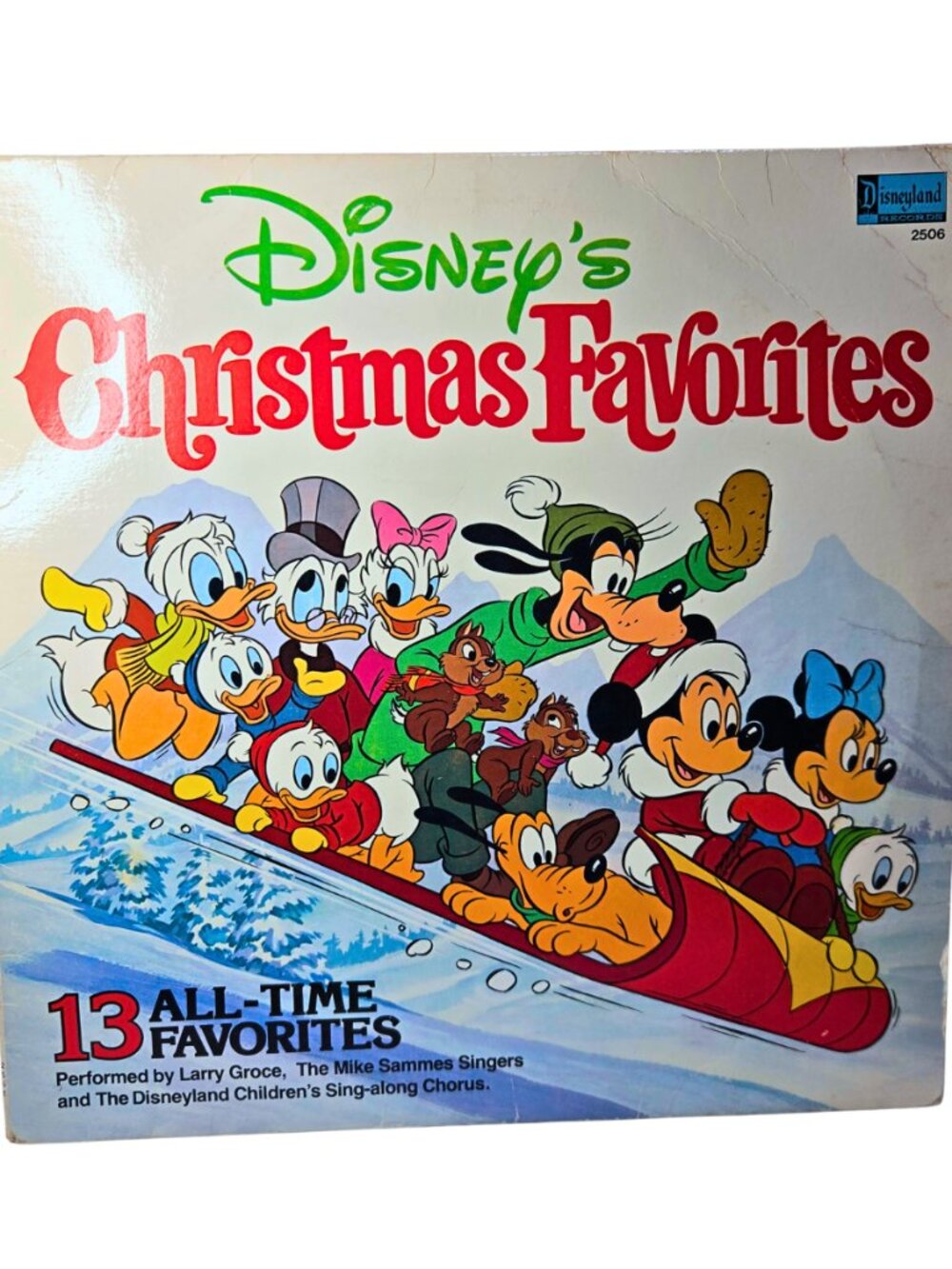 Disney's Christmas Favorites 13 All-Time 1979 Vintage Vinyl LP Disneyland